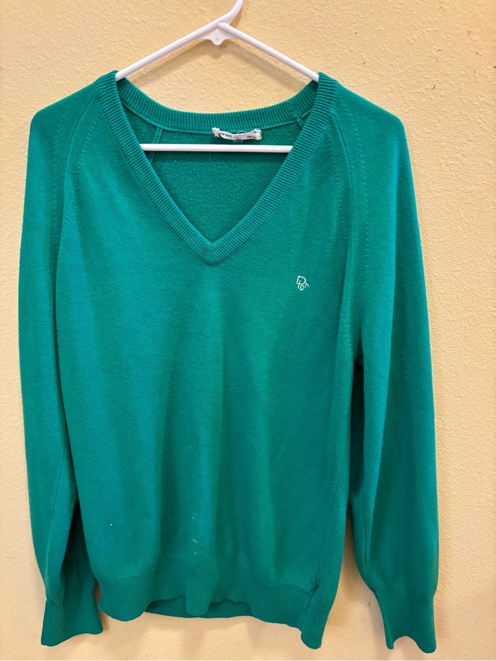 Dior Women's V-Neck Sweater in Teal